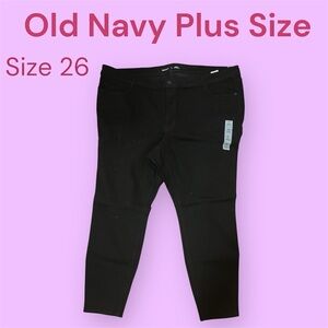 Old Navy Plus Size Mid-Rise Rockstars Super Skinny Black Jeans Size 26